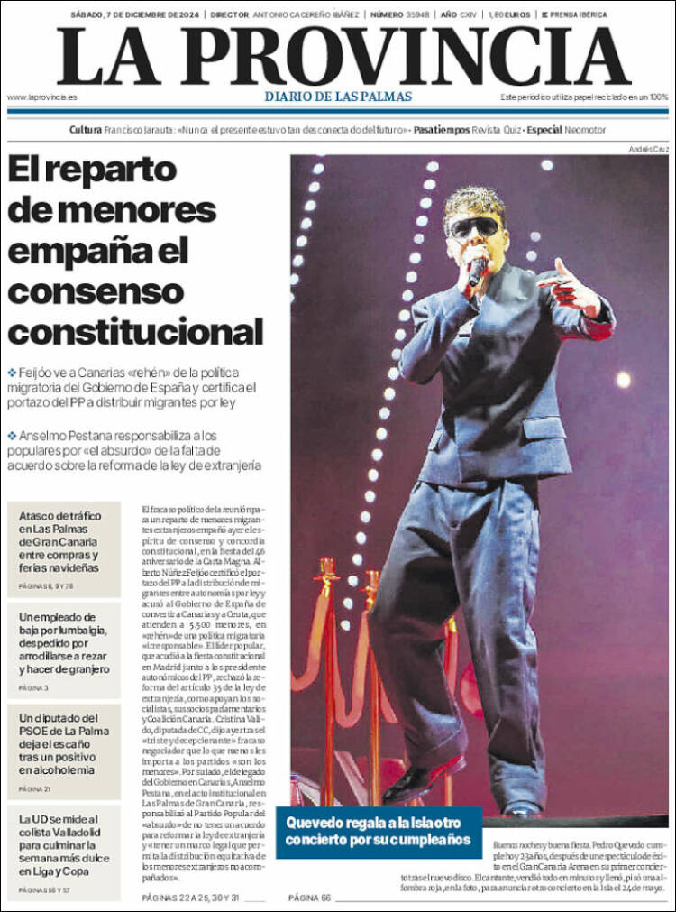 Portada de La Provincia (España)