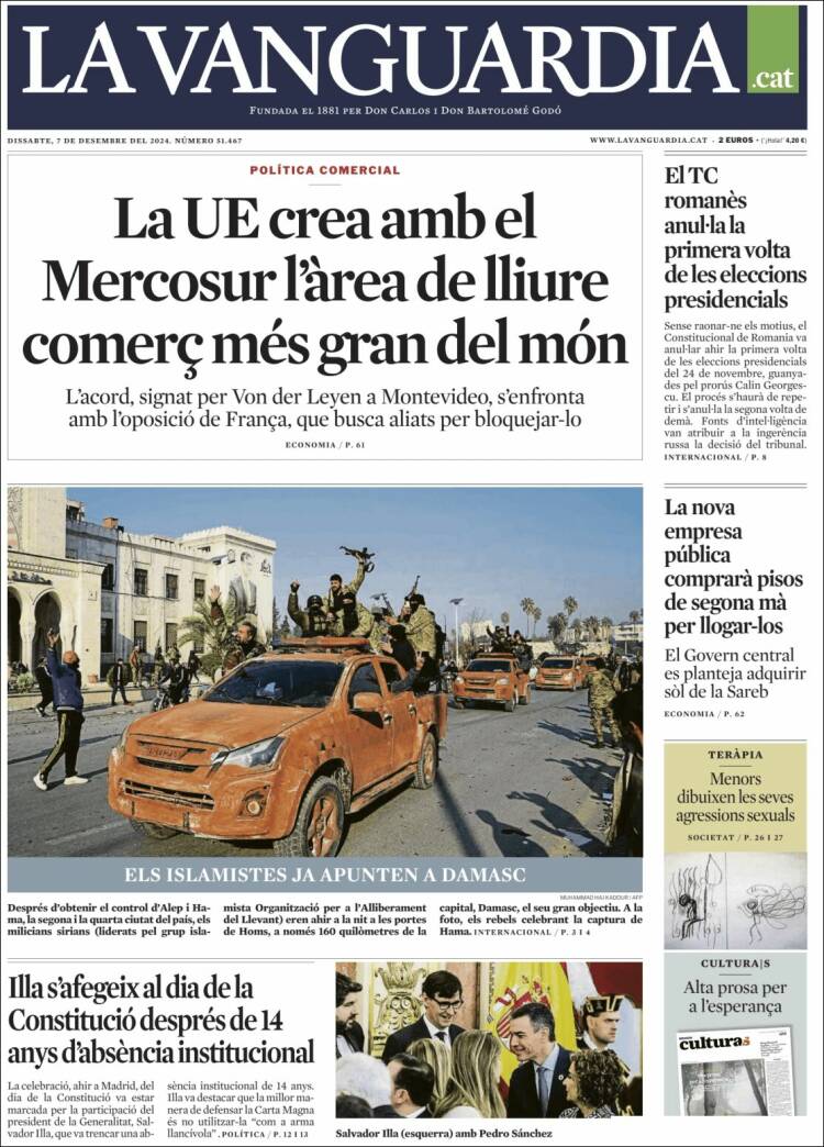 Portada de La Vanguardia (España)