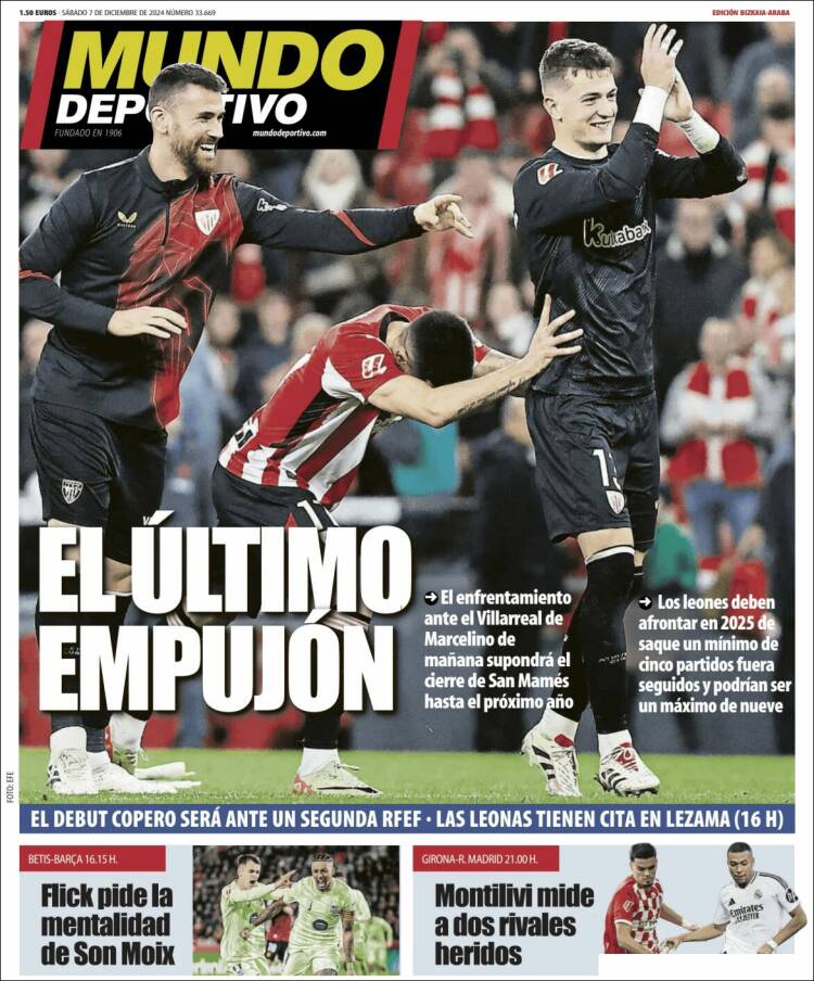 Portada de Mundo Deportivo Bizkaia (España)