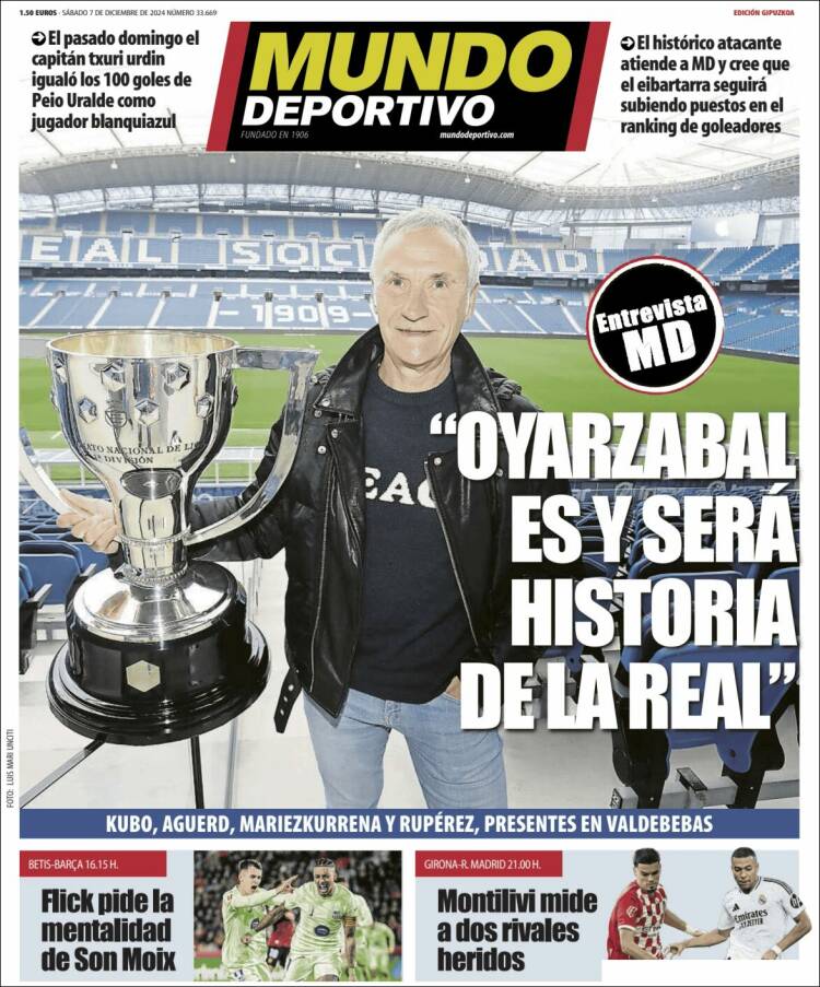 Portada de Mundo Deportivo Gipuzkoa (España)