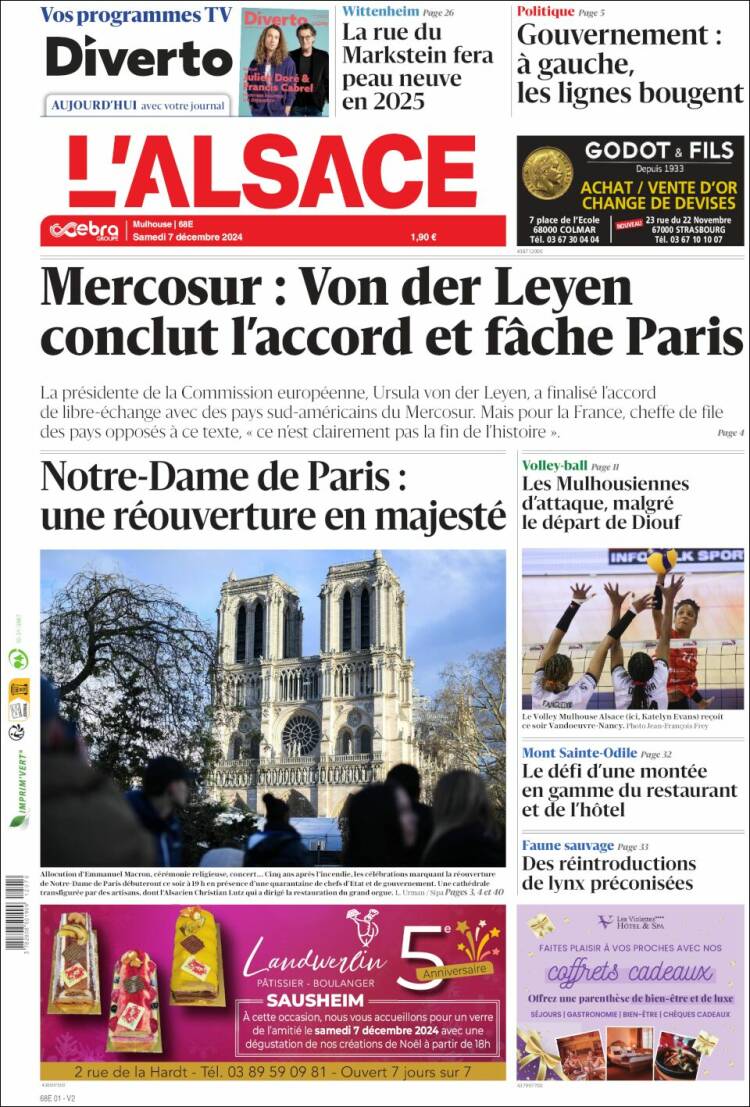 Portada de Journal L'Alsace (France)