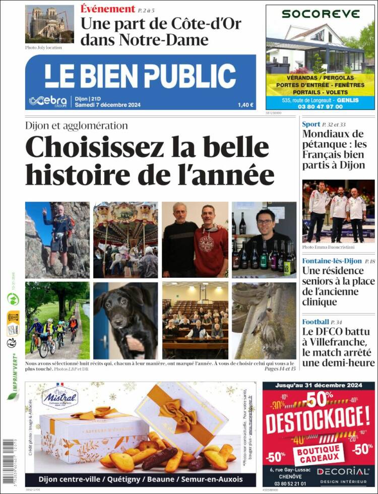 Portada de Le Bien Public (France)