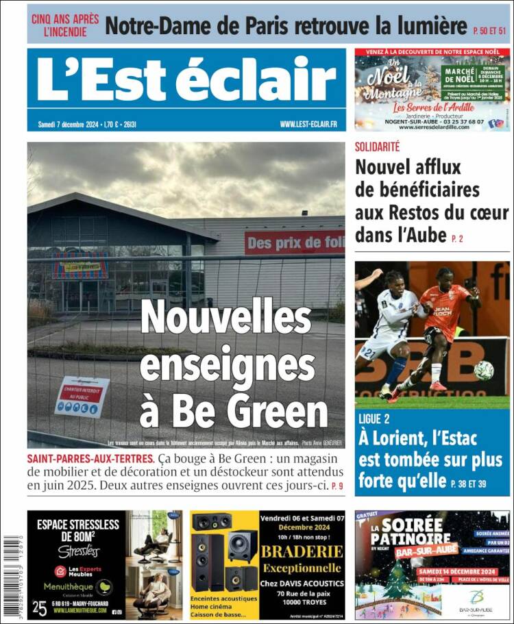 Portada de L'Est Eclair (France)