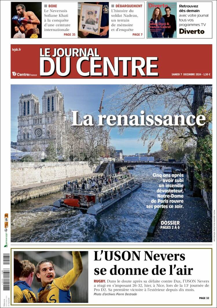Portada de Le Journal du Centre (France)