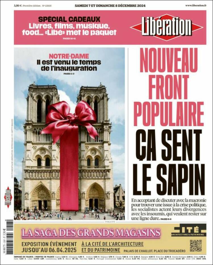 Portada de Libération (France)