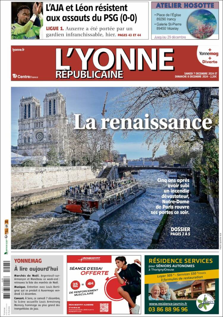 Portada de L'Yonne-Républicaine (France)