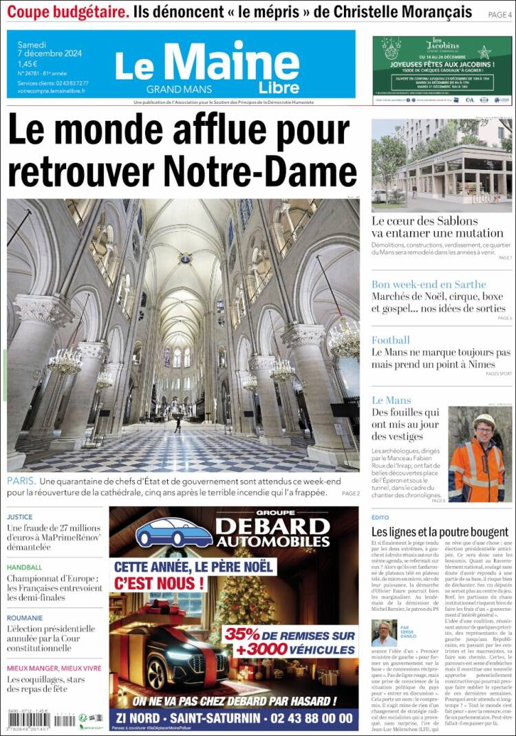 Portada de Le Maine Libre (France)