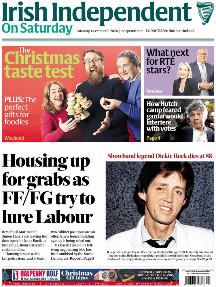 Portada de Irish Independent (Ireland)