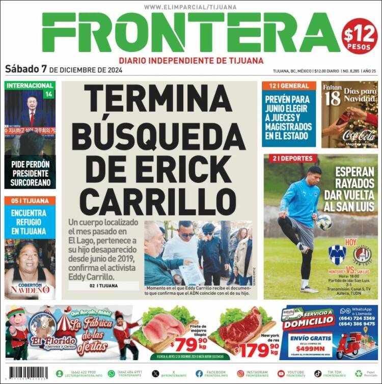 Portada de Frontera (México)