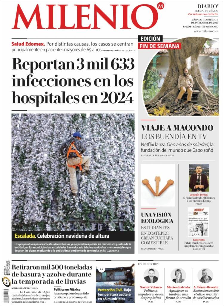 Portada de Milenio - Estado de México (México)