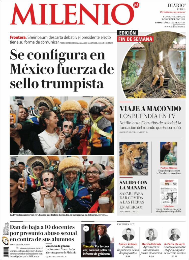 Portada de Milenio de Puebla (México)