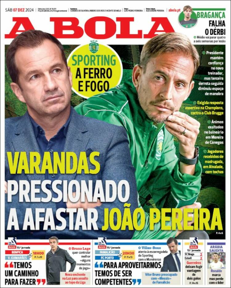 Portada de A Bola (Portugal)