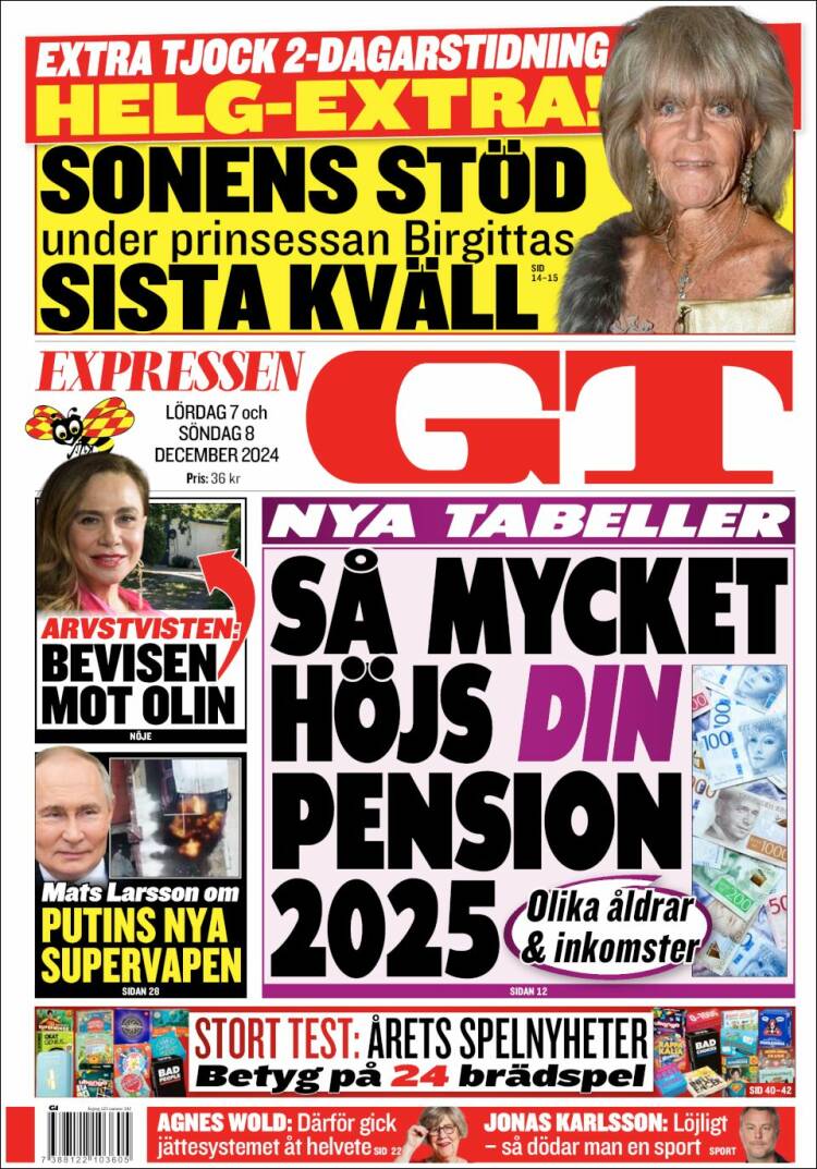 Portada de Göteborgstidningen (Sweden)