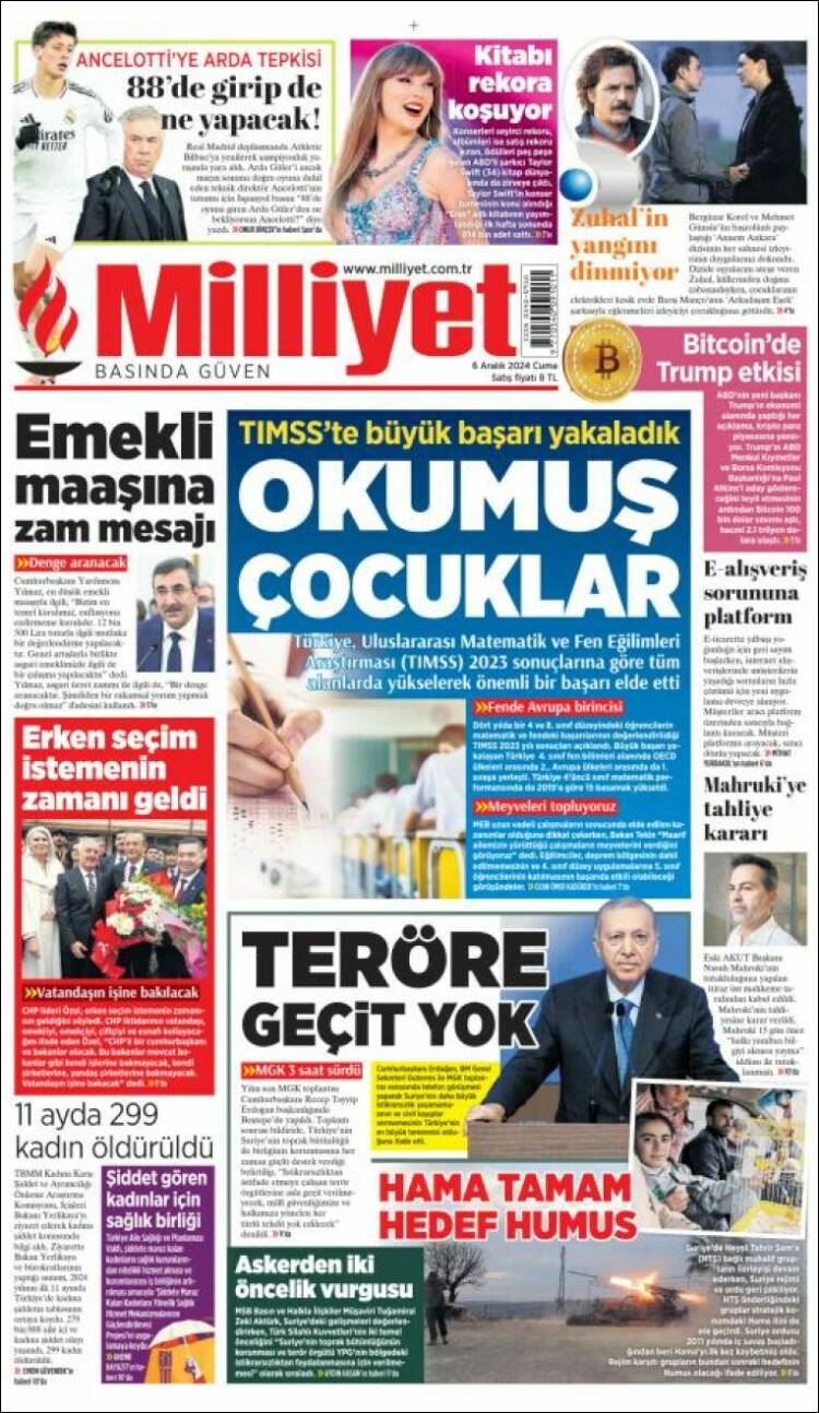 Portada de Milliyet (Turkey)