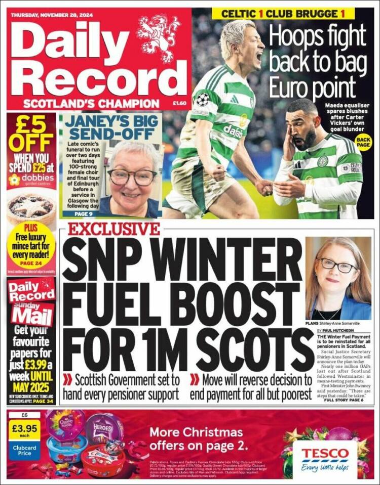Portada de Daily Record (United Kingdom)