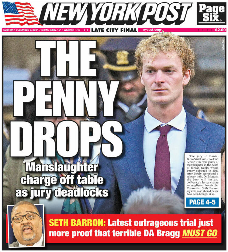 Portada de New York Post (USA)