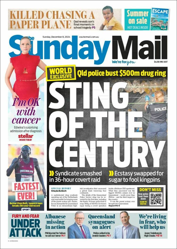 Portada de The Courier-Mail (Australia)