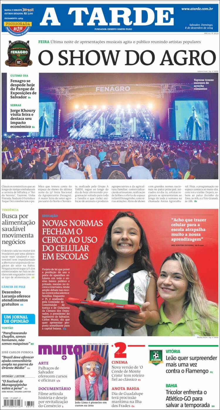 Portada de Diário A Tarde (Brasil)