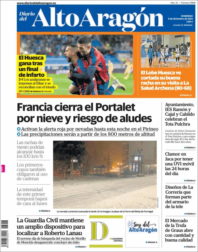 Portada de Diario del AltoAragón (España)