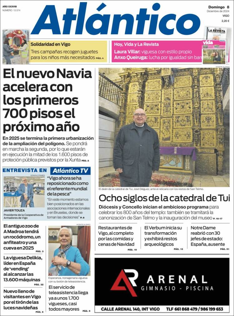Portada de Atlántico Diario (España)