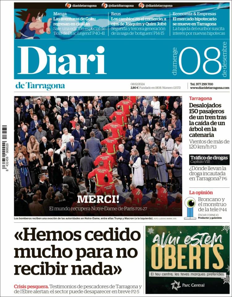 Portada de Diari de Tarragona (España)