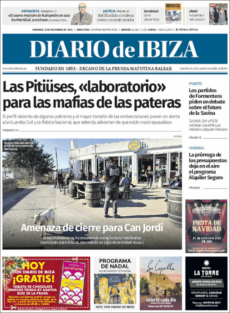 Portada de Diario de Ibiza (España)