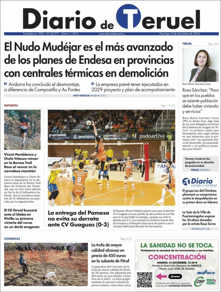 Portada de Diario de Teruel (España)