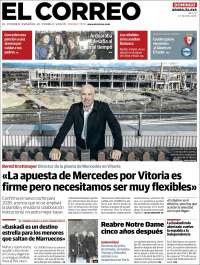 Portada de El Correo - Álava (España)