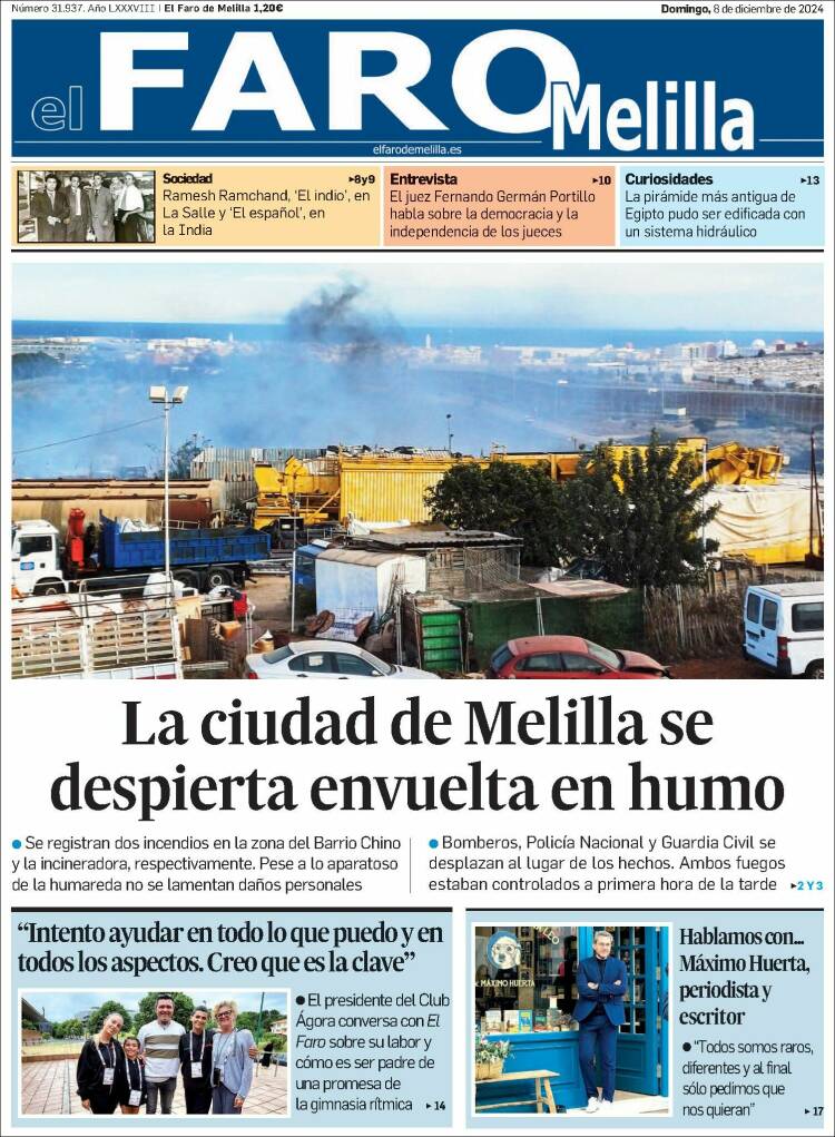 Portada de El Faro de Melilla (España)
