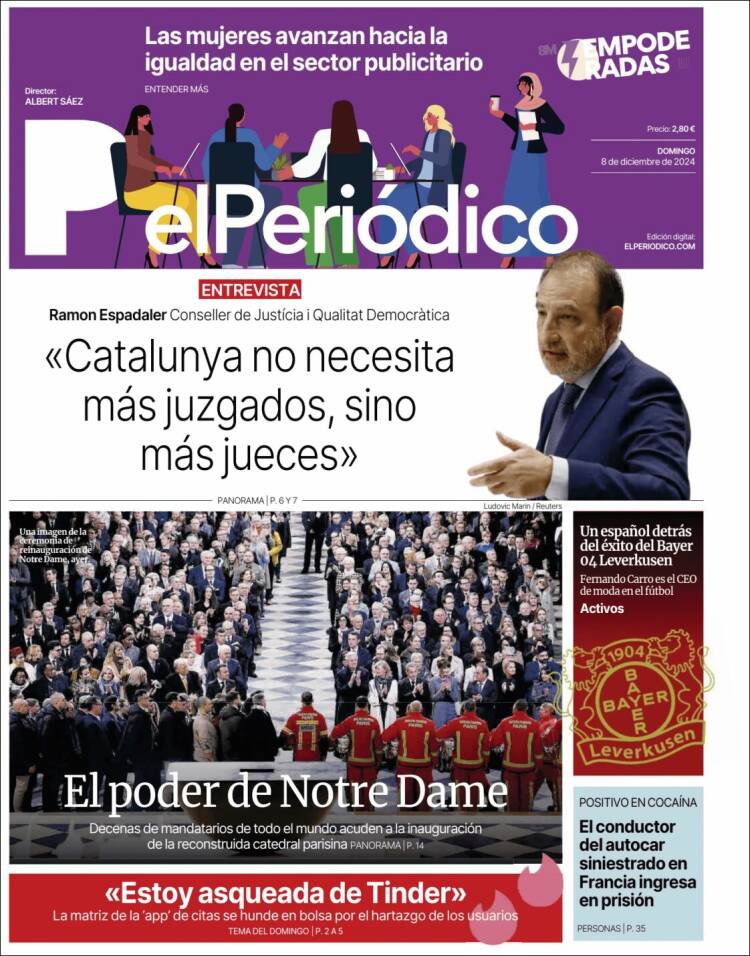 Portada de El Periódico (España)