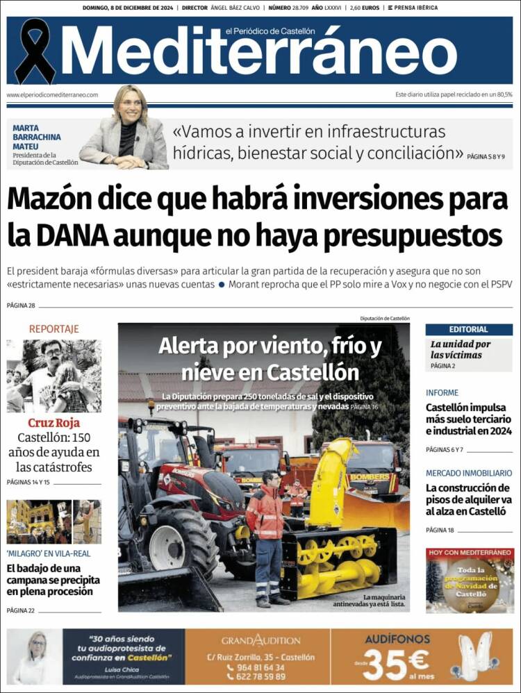 Portada de El Periódico Mediterraneo (España)