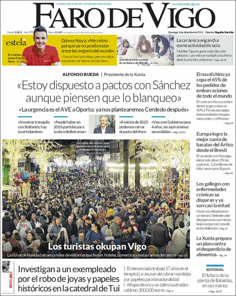 Portada de Faro de Vigo (España)