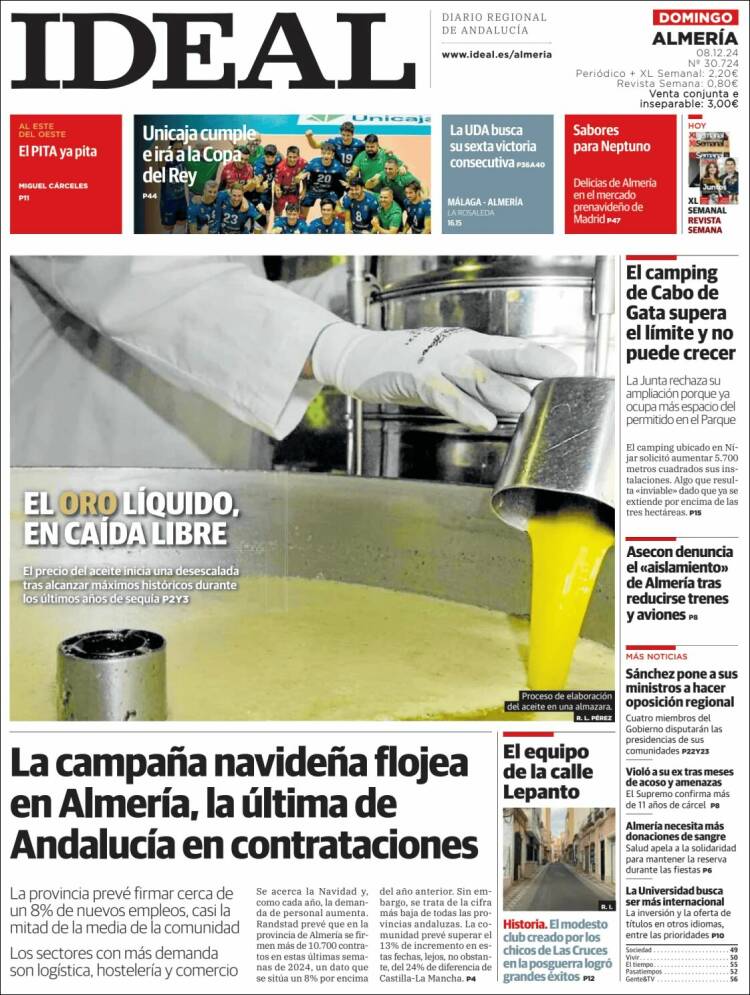 Portada de Ideal Almeria (España)