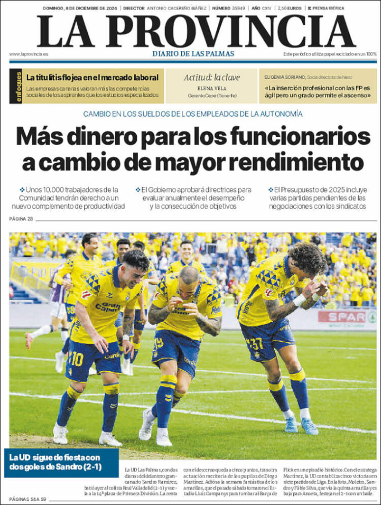 Portada de La Provincia (España)