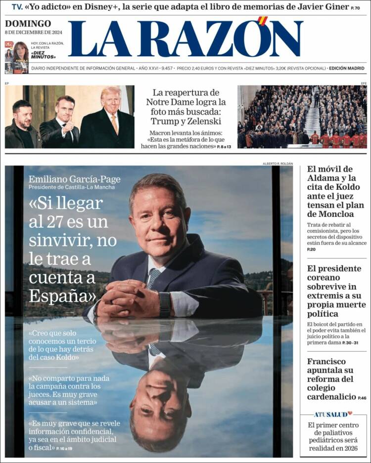 Portada de La Razón (España)
