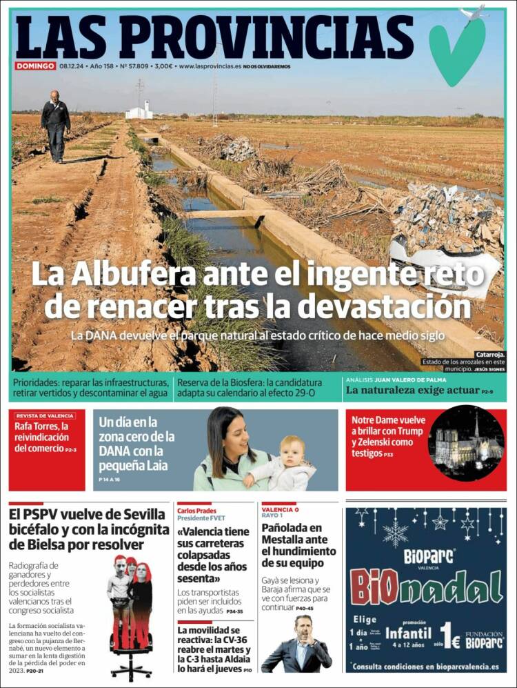 Portada de Las Provincias (España)