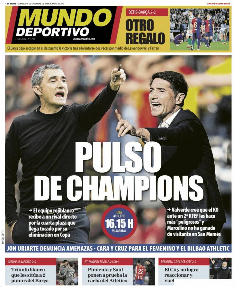 Portada de Mundo Deportivo Bizkaia (España)