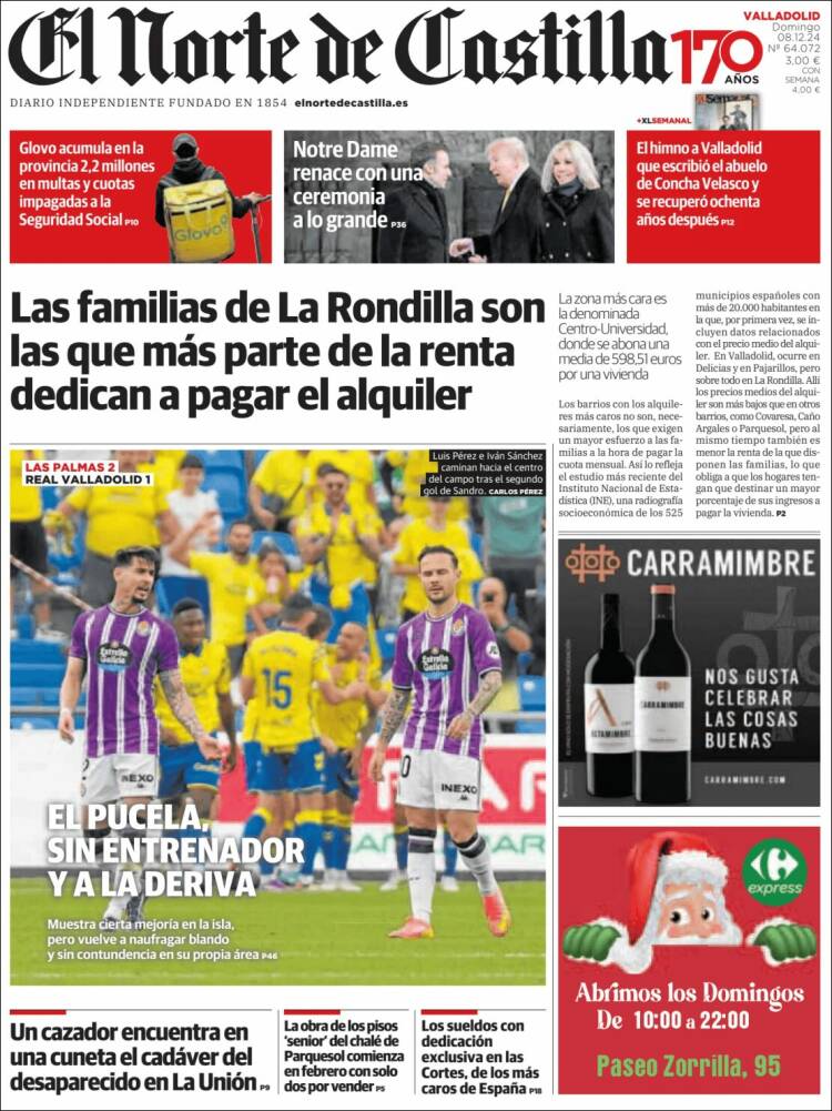 Portada de Norte de Castilla - Valladolid (España)