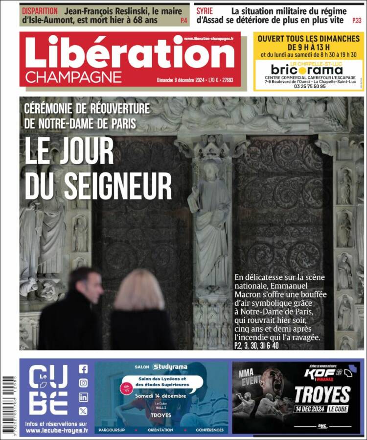 Portada de Libération Champagne (Francia)
