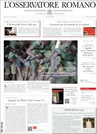Portada de L'Osservatore Romano (Italia)