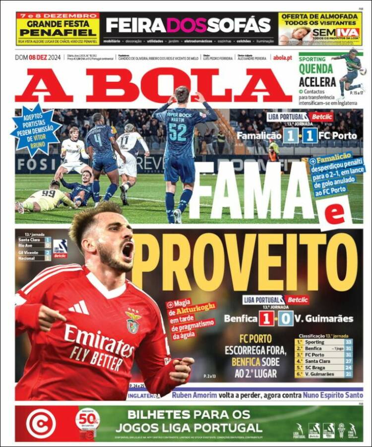 Portada de A Bola (Portugal)