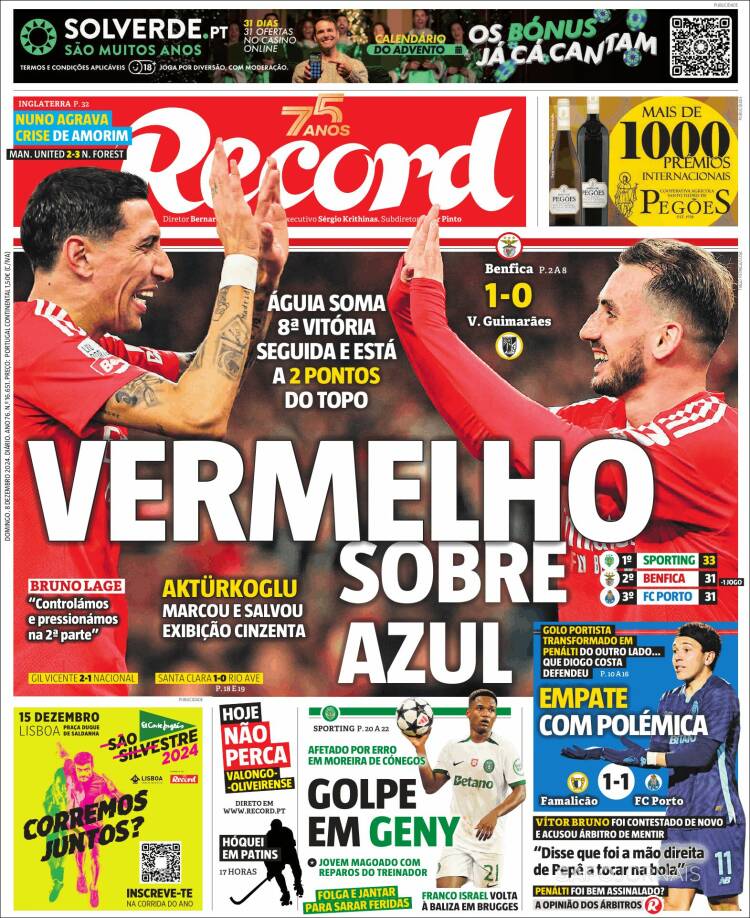 Portada de Jornal de Negócios (Portugal)