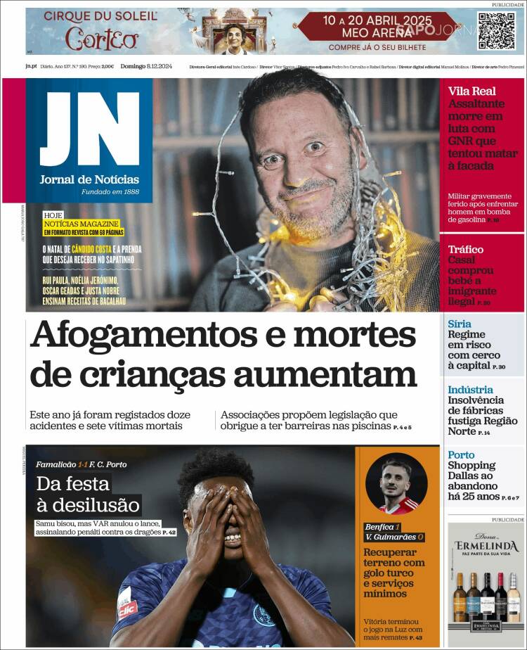 Portada de Jornal de Notícias (Portugal)