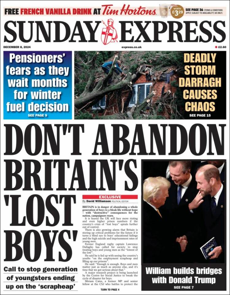 Portada de Daily Express (Reino Unido)