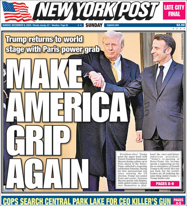 Portada de New York Post (USA)