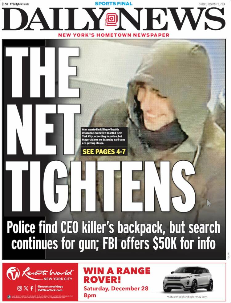 Portada de Daily News - New York (USA)