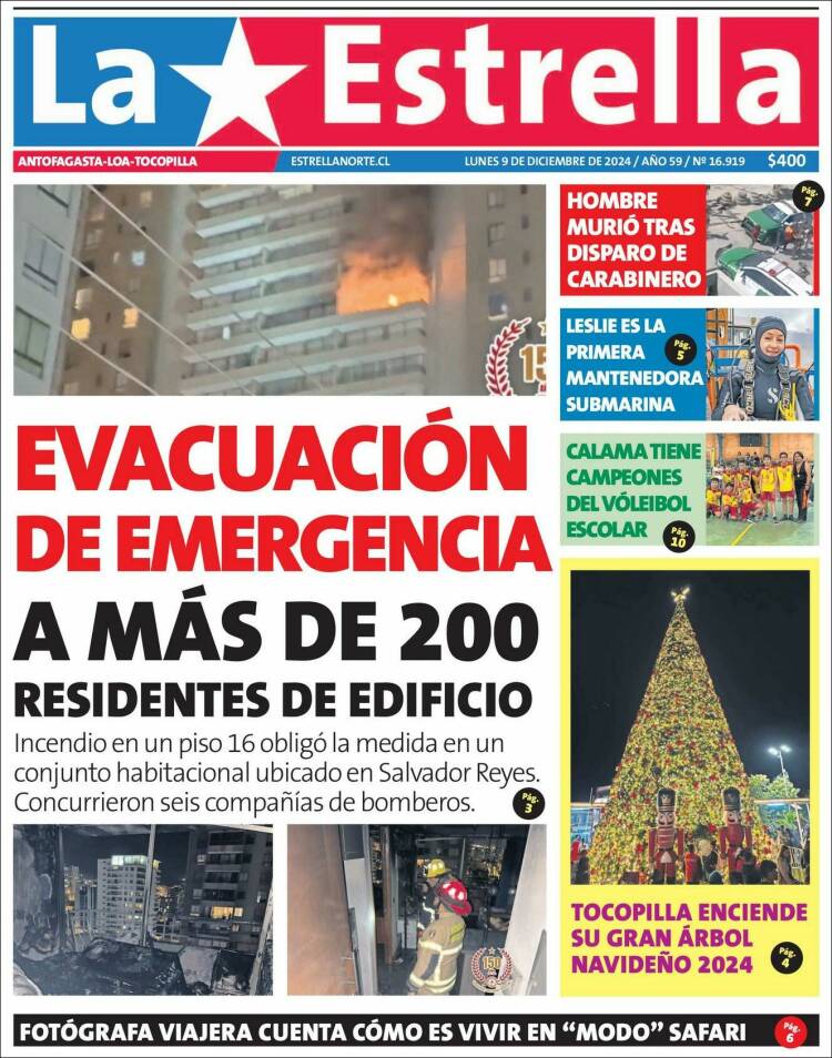 Portada de La Estrella del Norte (Chile)