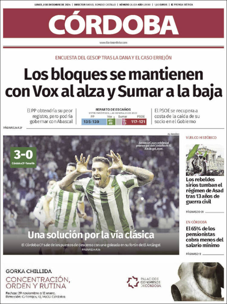 Portada de Diario de Córdoba (España)