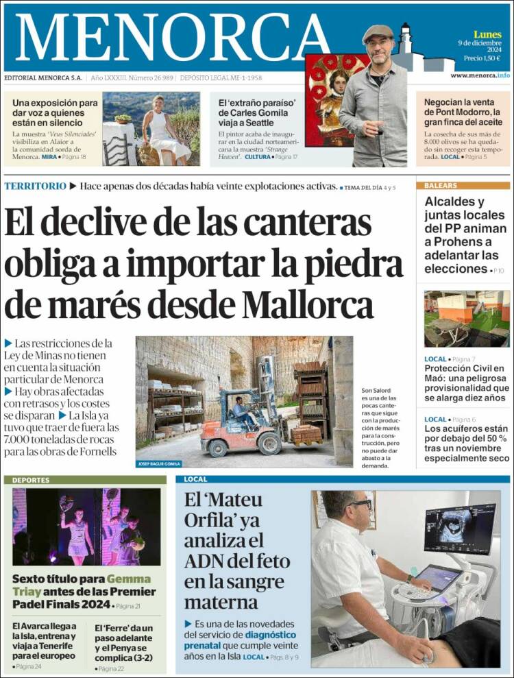 Portada de Menorca - Diario Insular (España)