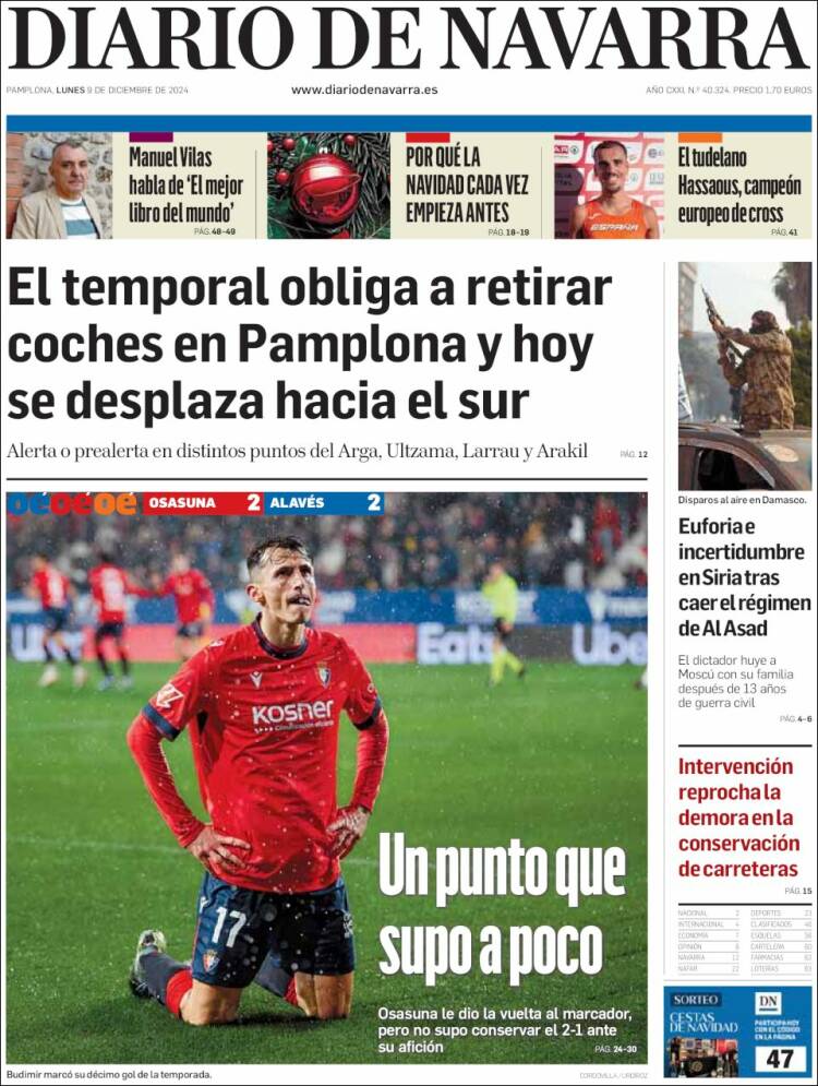Portada de Diario de Navarra (España)